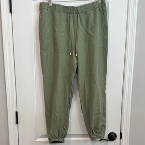 Ellen Tracy Dill Green Women's Jogger Style Casual Tencel Pants Size Large
